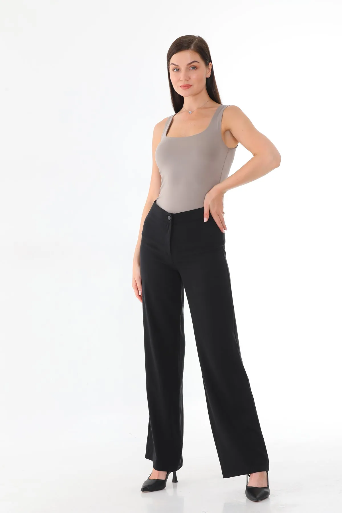 SZ Tencel Wide Leg Pants Black