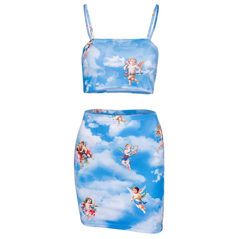 Two Piece Cherub Bodycon Tube Dress