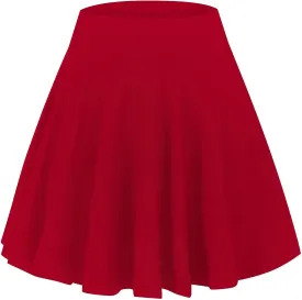 Urban CoCo Women's Mini Skater Flared Skirt Printed and Solid Tennis Skirt