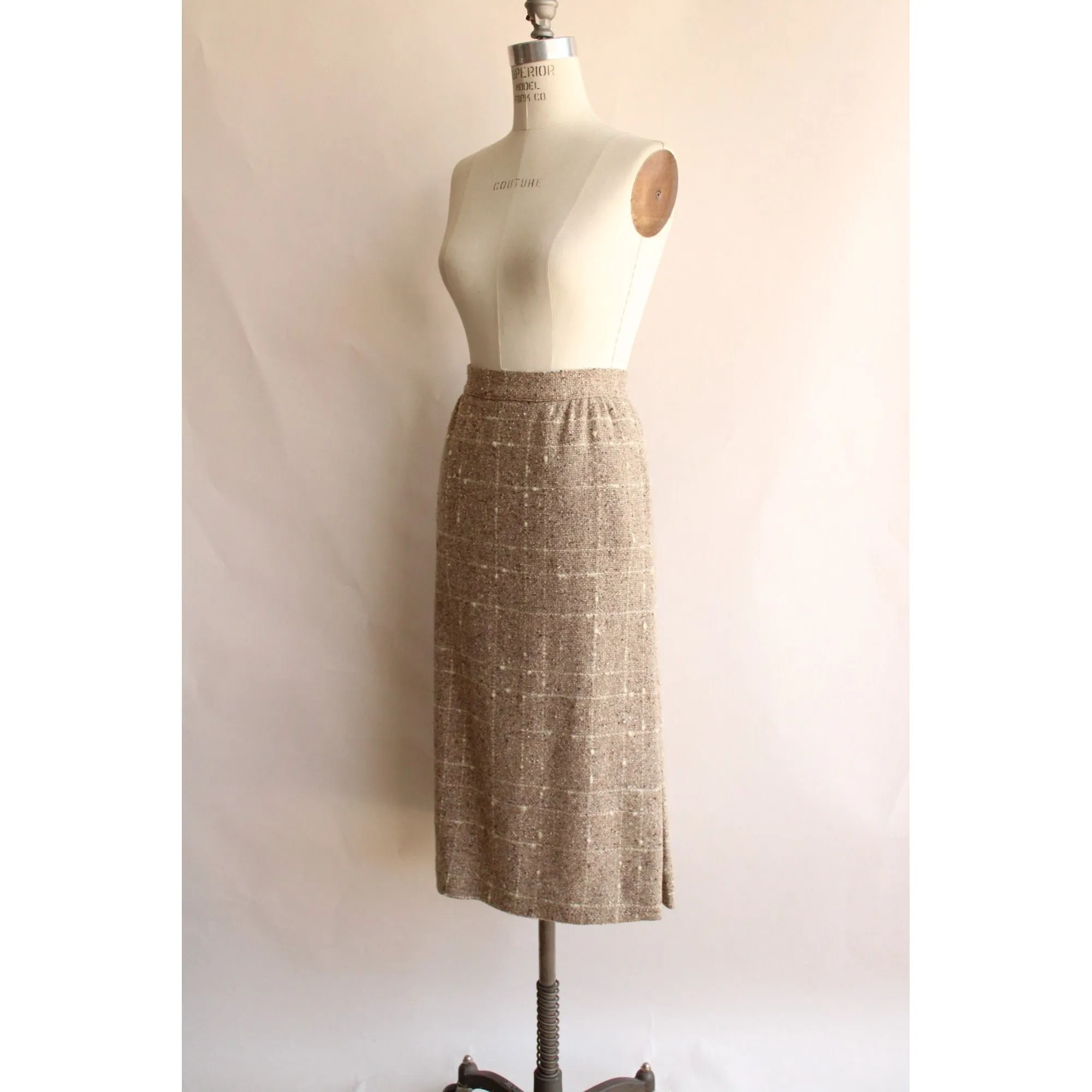 Vintage 1970s Tweed Skirt With Pockets