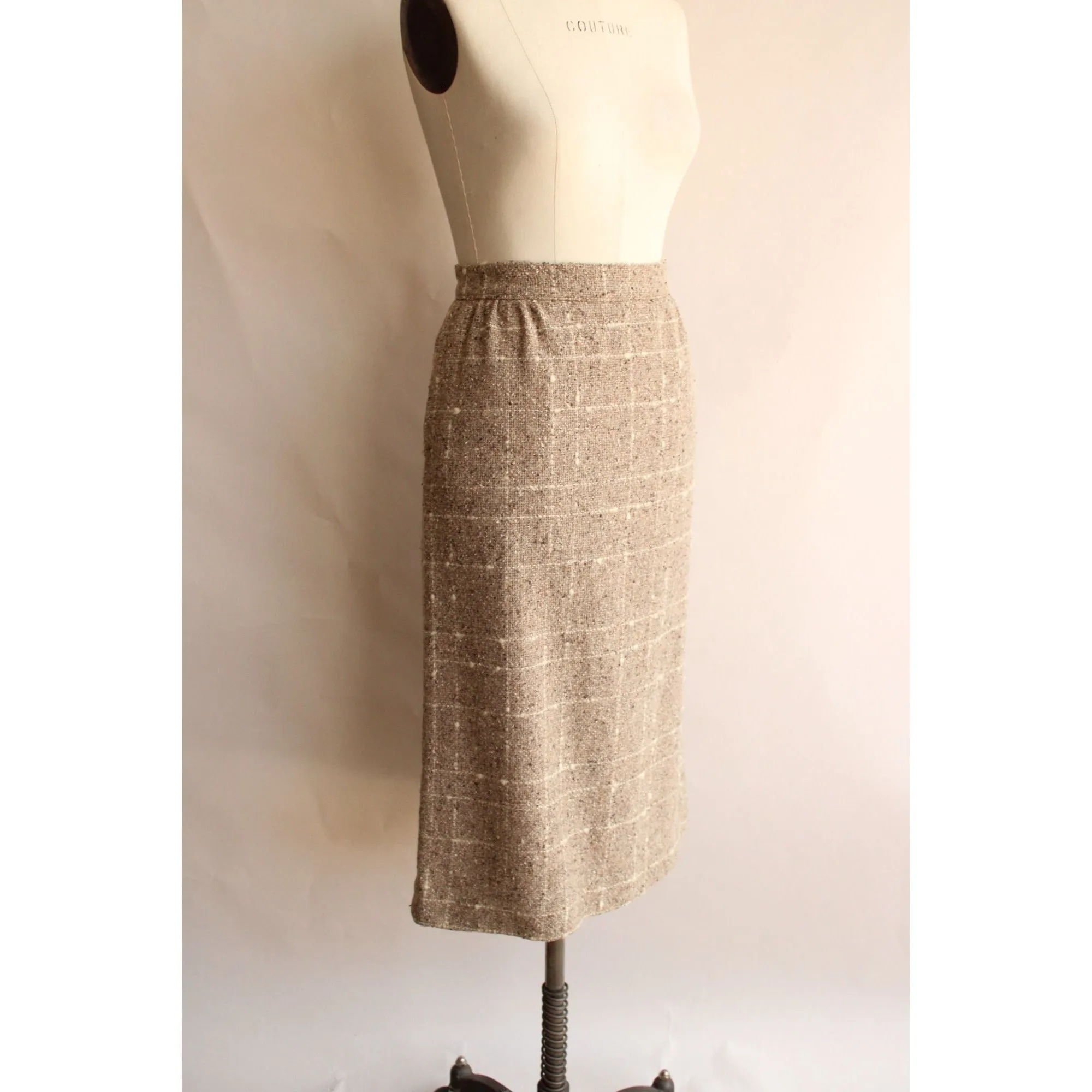 Vintage 1970s Tweed Skirt With Pockets