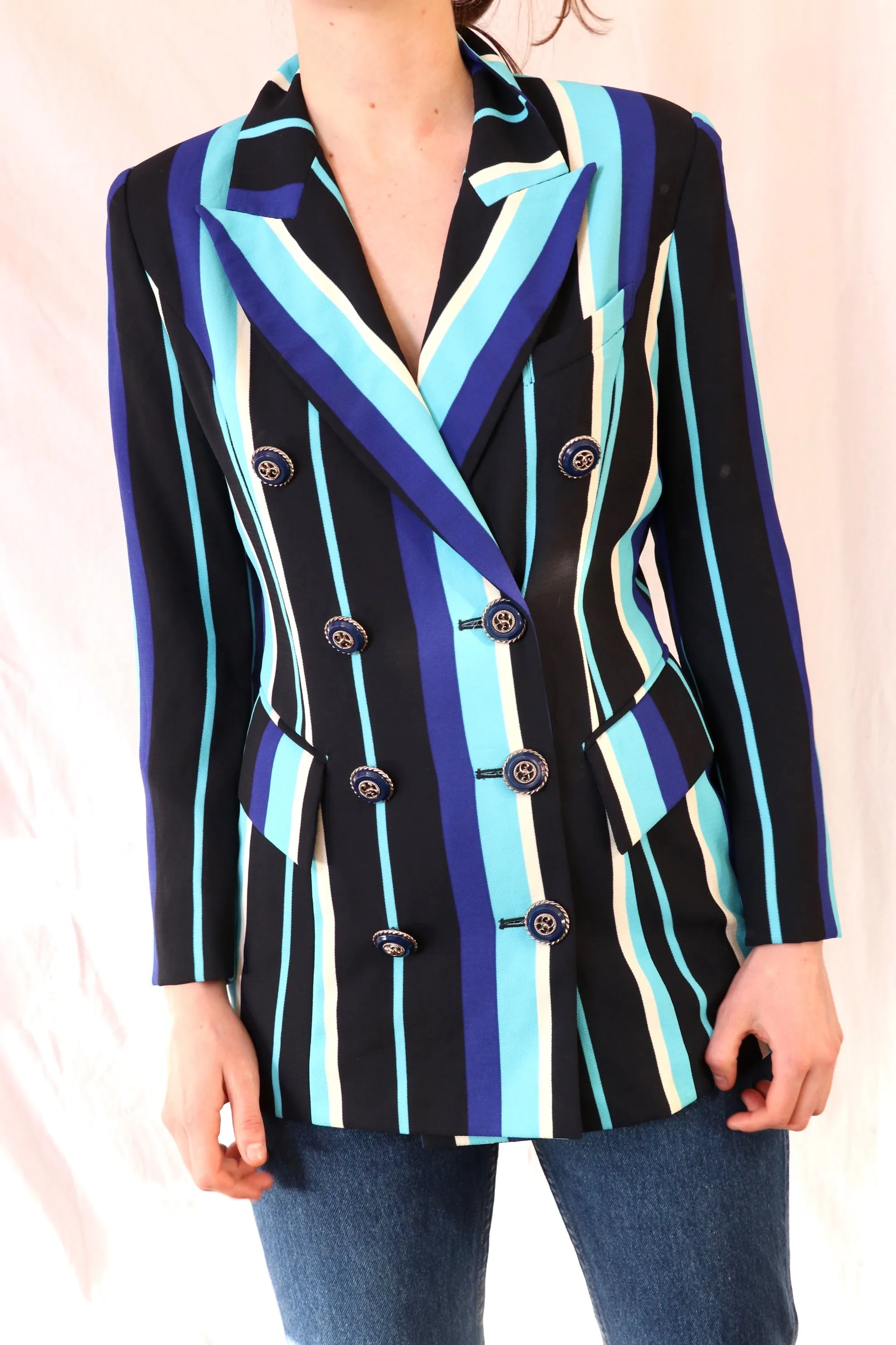 Vintage Striped Blazer