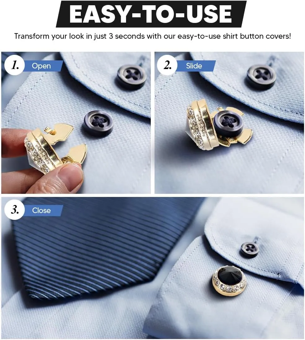 Vittorio Vico Button Covers by Classy Cufflinks