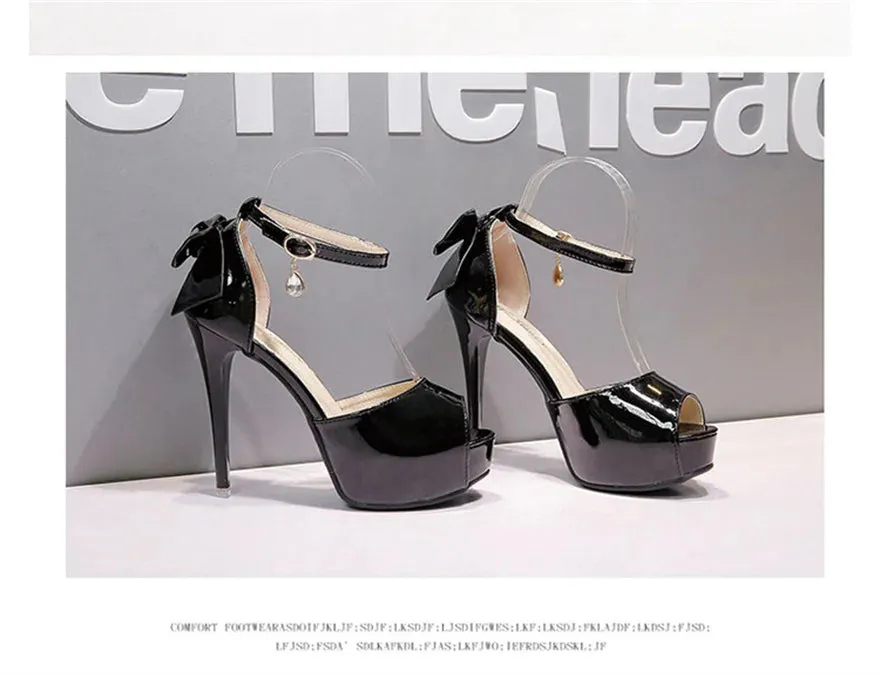 Wedding Crystal Buckle High Heels