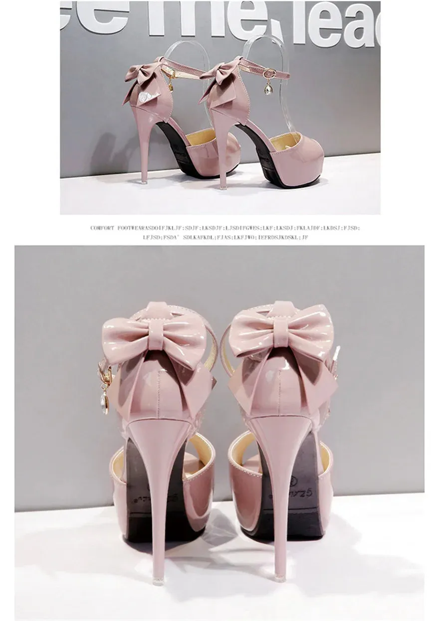 Wedding Crystal Buckle High Heels