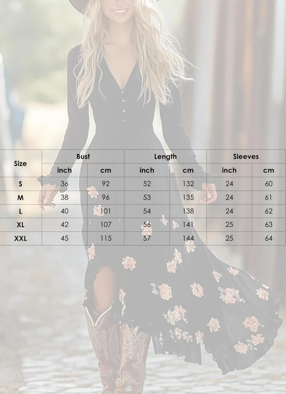 Womens Black Floral Print Sexy V Neck Long Sleeve Maxi Dress 2025 Summer Casual Fashion Holiday Side Slit A Line Dress