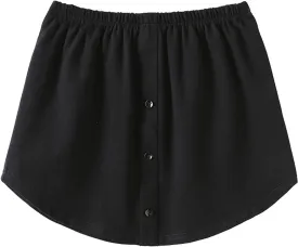Women's Plus Size Layering Fake Top Lower Sweep Skirt, Cotton A-line Mini Skirt Half-Length Shirt Extender