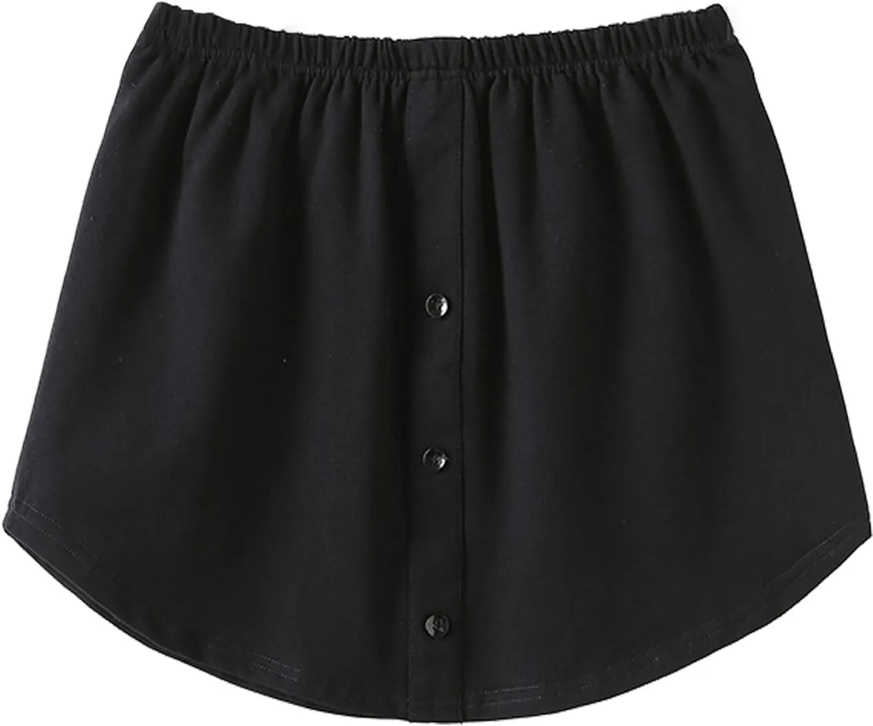 Women's Plus Size Layering Fake Top Lower Sweep Skirt, Cotton A-line Mini Skirt Half-Length Shirt Extender